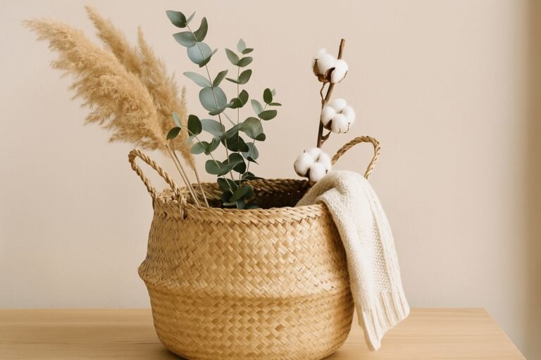 Que mettre dans un panier en osier pour la déco