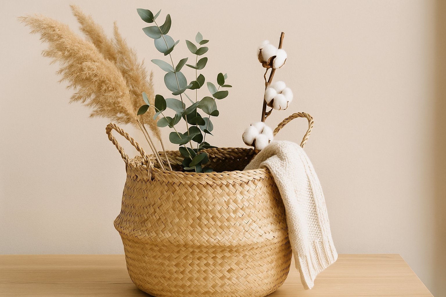 Que mettre dans un panier en osier pour la déco